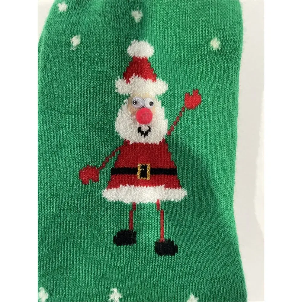 Christmas Santa Socks with Googly Eyes New Target Brand New Santa